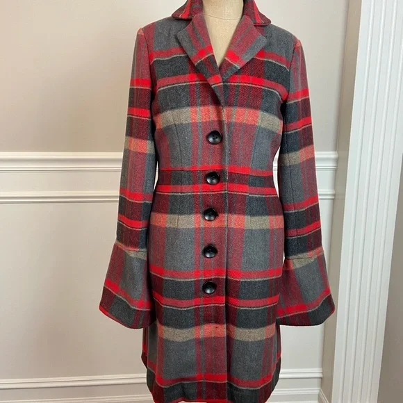 Stetson Ladies Collection,1498 Coat/Jacket grey wool, plaid, Size S, western - Picture 2 of 12